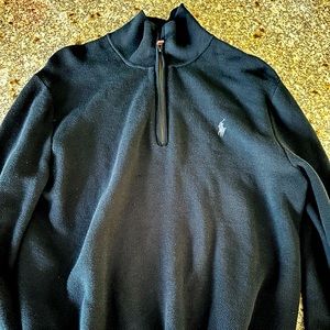 Polo V-neck zip sweater
